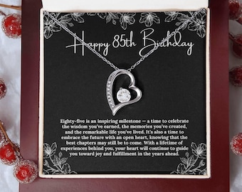 85th Birthday Necklace, Happy 85th Birthday Gift for Her, 85th Birthday Jewelry