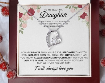 Daughter Gift, Mother Daughter Necklace, Gift for Daughter from Dad or Mom, Birthday & Christmas Jewelry Gift, Meaningful Keepsake