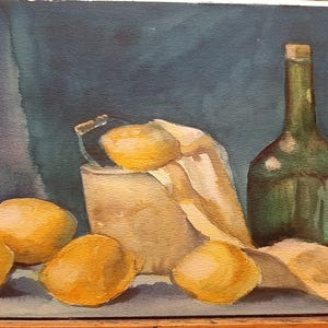 Green Glass with Lemons