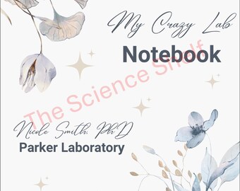 Printable Lab Notebook for Scientists – Cover, Experiment Log, Protocol Template, Data Summary – A4 & US Letter PDF