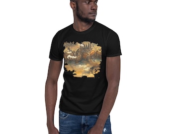 Steampunk Clouds Fantasy Tee Shirt Art Utopia Style