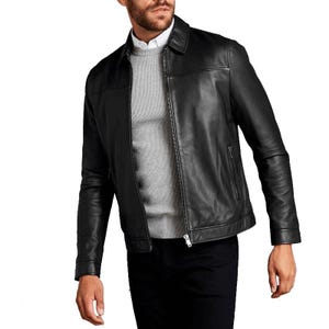 Classic Black Leather Jacket for Men