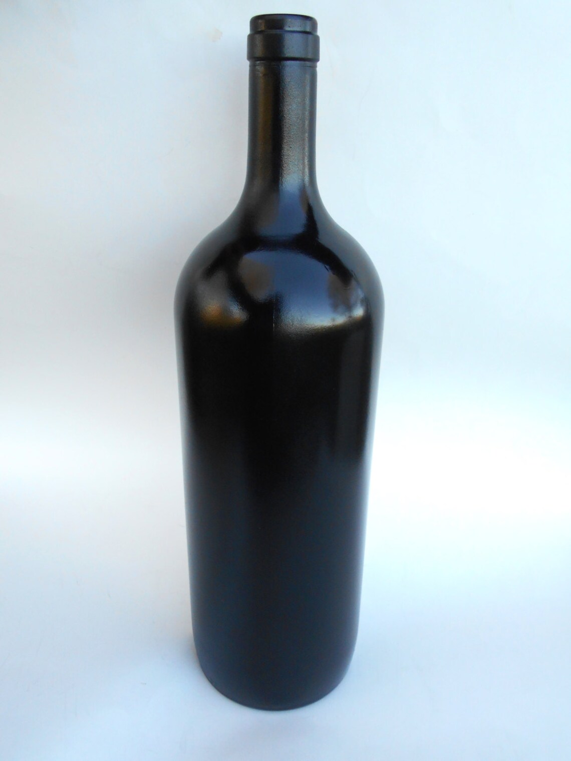 Painted Black Wine Bottle Large 1 1/2 Liter ceramic based Etsy