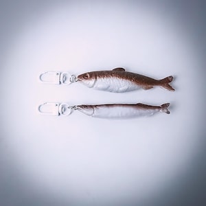 Realistic Fish Keychains, Hand-Painted Fish Bag Charms, Unique Ocean-Themed Accessories, Perfect Gifts for Fishing Lovers