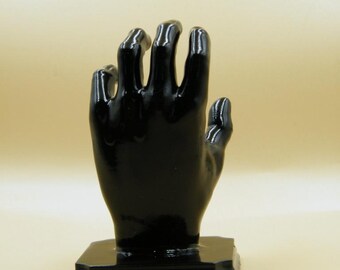 3D printed scale model - black hand - key holder - wall hanger  - souvenir