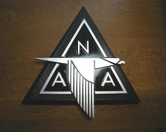 3D printed resin sign logo with basement of North American Aviation - NAA - reproduction