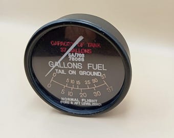 WW2 RAF Spitfire Aircraft dashboard Fuel Gauge 37 gallons - 3D printed replica