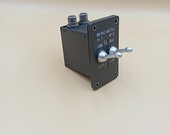 British RAF Spitfire fighter airplane WW2 era - Magneto switch - plastic replica