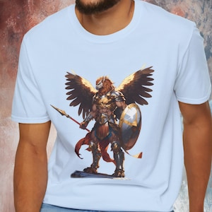Greek Griffin Gladiator Shirt | Mythical Eagle Tee | Ancient Greek Fantasy T-Shirt | Griffin Anime Warrior Gift | Mythology Beast Shirt