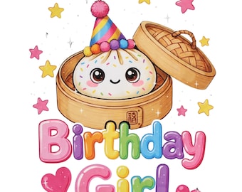 Birthday Girl PNG, Anime Birthday Design, Girls Birthday Sublimation Digital Download.