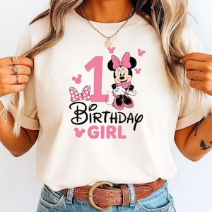 Minnie Mouse 1° compleanno PNG, Clipart della festeggiata, Design per maglietta (download digitale) immagine 2