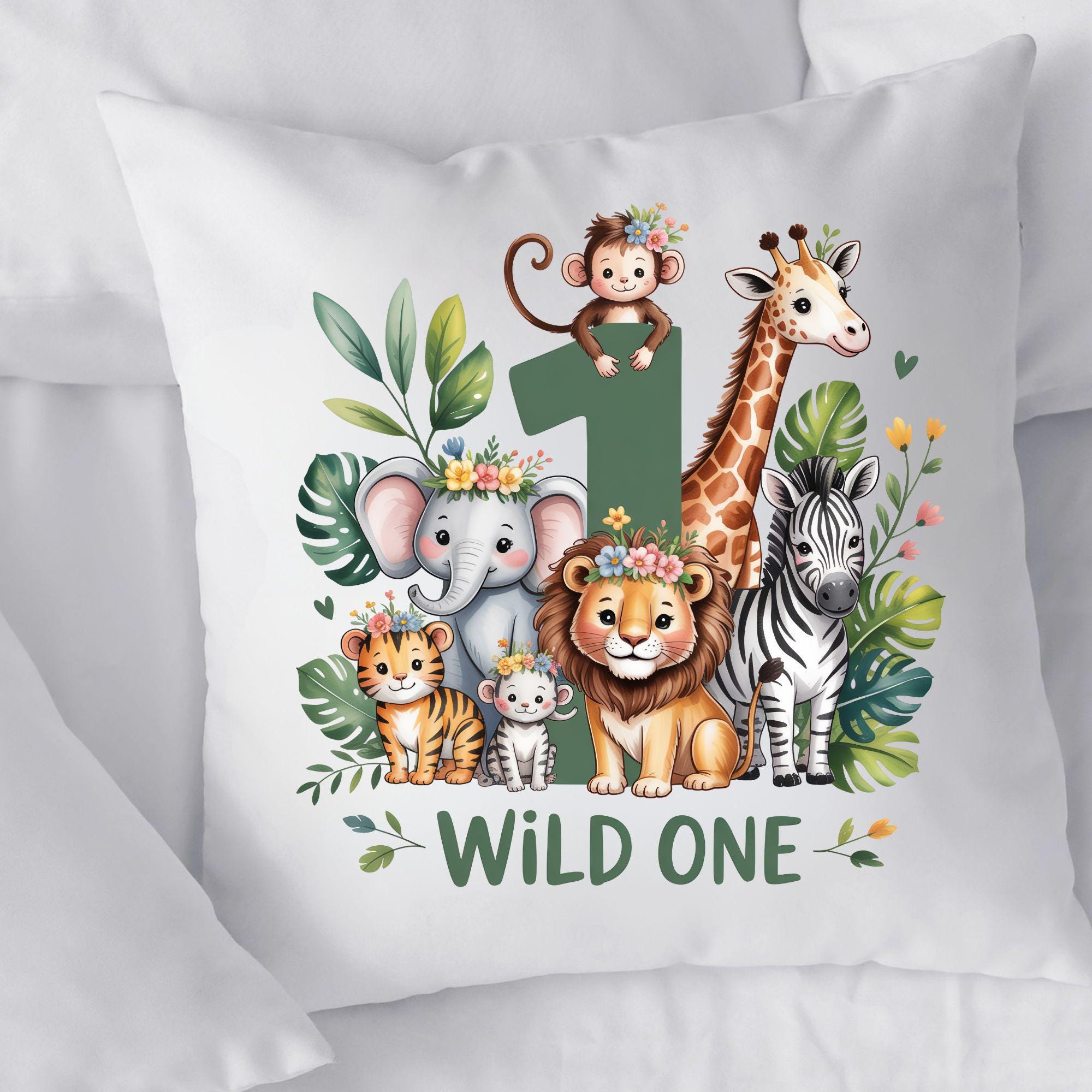 Wild One Safari Birthday PNG, Jungle Animals First Birthday Design ...
