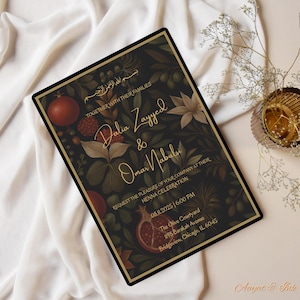 Editable Henna Party Invitation Template, Traditional Henna Night Invite, Olive Branch Arab Henna Wedding Invitation, Katb Kitab Invite