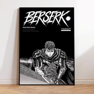 Berserk Anime Poster Print, Berserk Manga Artwork, Gift For Guts Fan, Guts Griffith Anime Retro Print, Manga Poster, Gift for Anime Fan