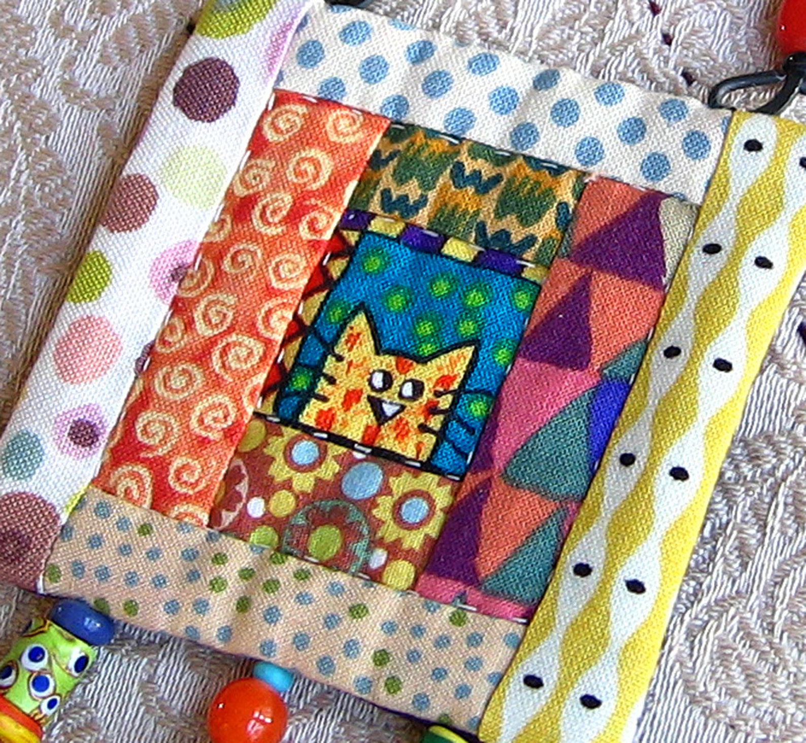 Cat wall decoration small quilt ornament cat art Etsy