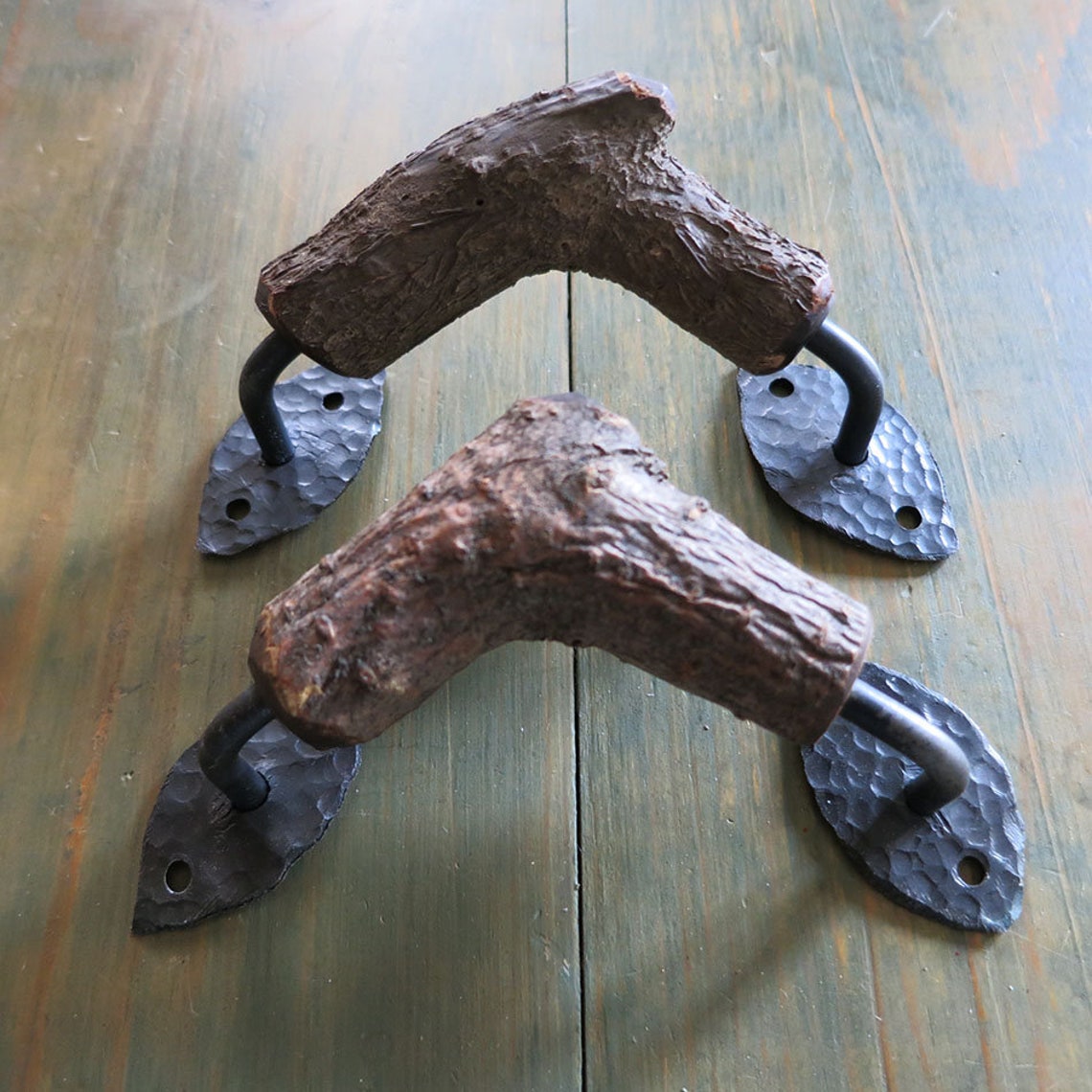 Muebles únicos tiradores manijas de gabinete de rama | Etsy