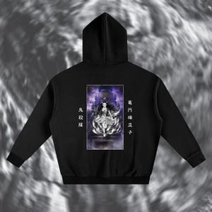 Demon Slayer Nezuko Hoodie | 350GSM Oversized Anime Hoodie | Japanese Manga Graphic Pullover | Unisex Streetwear Gift