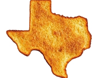 Texas Toast | Rolig Texas-formad toast digital nedladdning | Texas Pride sublimeringsdesign | Rolig matkonst png svg ai