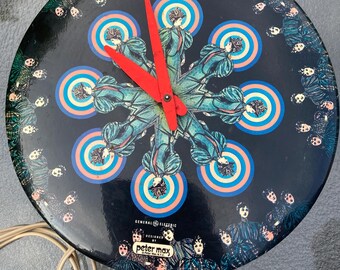 Peter Max 60's Era GE Analog Wall Clock, P Max's Artistic Eye