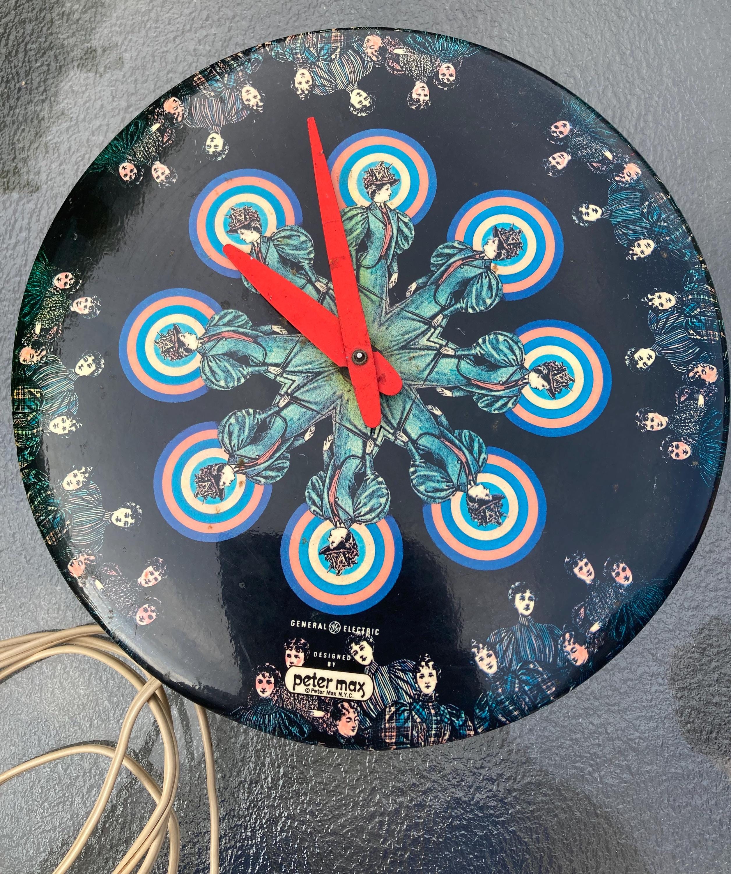 petermax ピーターマックス　60年代　アートクロック　ヴィンテージ 時計 1960s RARE Peter Max General Electric clock. Peter Max was the