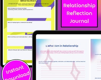 Queer Relationship Reflection Journal – Inclusive Relationship Workbook PDF for Emotional Clarity, Growth & Healing