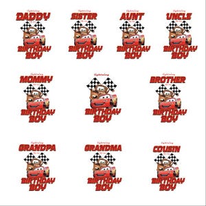 Cars Birthday Tshirt, Lightning McQueen Family Matching Tshirt, Disney Birthday Tee, Cars Inspired Birthday Tee, Race Car Tee,Cute Mommy Tee image 2