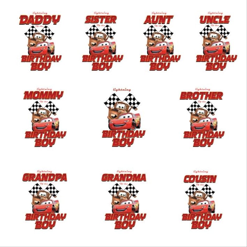 Cars Birthday Tshirt, Lightning McQueen Family Matching Tshirt, Disney Birthday Tee, Cars Inspired Birthday Tee, Race Car Tee,Cute Mommy Tee image 2