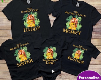 Lion King Birthday T Shirt, Disney Birthday Tshirt, The Lion Custom Tshrit, The King Lion Tshirt, Timon Pumba Tshirt, Lion lover Shirt, Y3