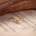 Dainty Flower Birthstone Ring,Personalized Birthstone Ring,Birthstone Jewelry,Gemstone Ring,Adjustable Delicate Ring,Bridesmaid Gift for Her