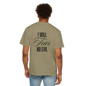 Fear No Evil Unisex T-shirt, Religious Shirt, Christian Apparel, Inspirational Tee, Religious Gift, Unisex Tee