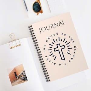 Christian Inspirational Spiral Notebook Faith Journal with Bible Verse Cover, Scripture Notebook for Prayer, Notes, or Devotionals
