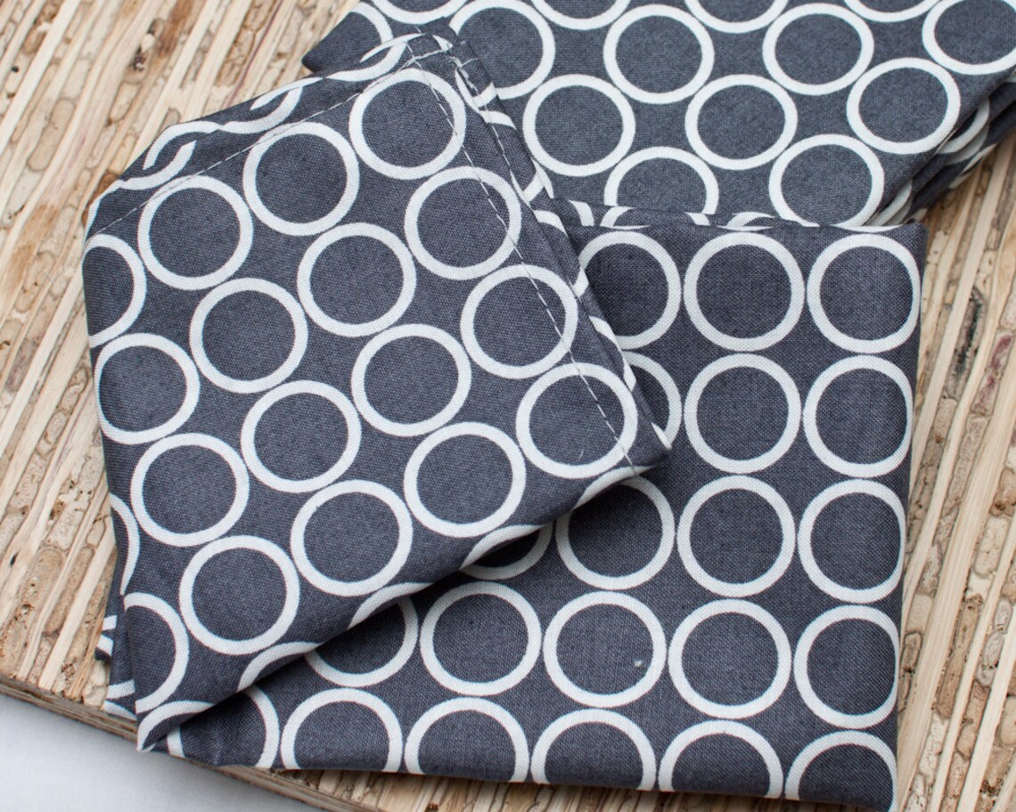 Large Cloth Napkins Set of 4 N314 Pewter Gray Modern Etsy