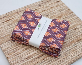 Stora tygservetter - Set om 4 - (N1831) - Lila moderna återanvändbara tygservetter