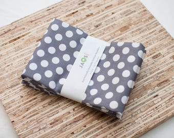 Large Cloth Napkins - Set of 4 - (N5246) - Charcoal Gray Circle Modern Reusable Fabric Napkins