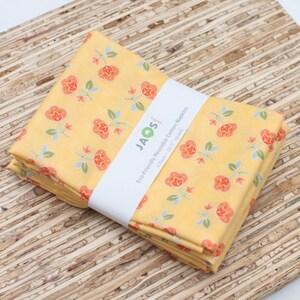 Large Cloth Napkins - Set of 4 - (N2665) - Floral Flower Modern Reusable Fabric Napkins