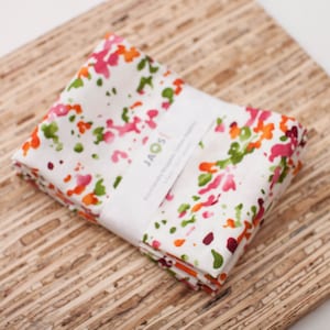 Large Cloth Napkins - Set of 4 - (N8079) - Colorful Spots Splash Reusable Fabric Napkins