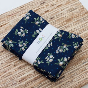 Large Cloth Napkins - Set of 4 - (N6973) - Little Floral on Navy Modern Reusable Fabric Napkins