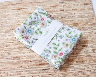 Large Cloth Napkins - Set of 4 (N7490) - Wildflower Floral Modern Reusable Fabric Napkins