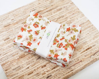 Large Cloth Napkins - Set of 4 - (N4594) - Sunset Florals Modern Reusable Fabric Napkins