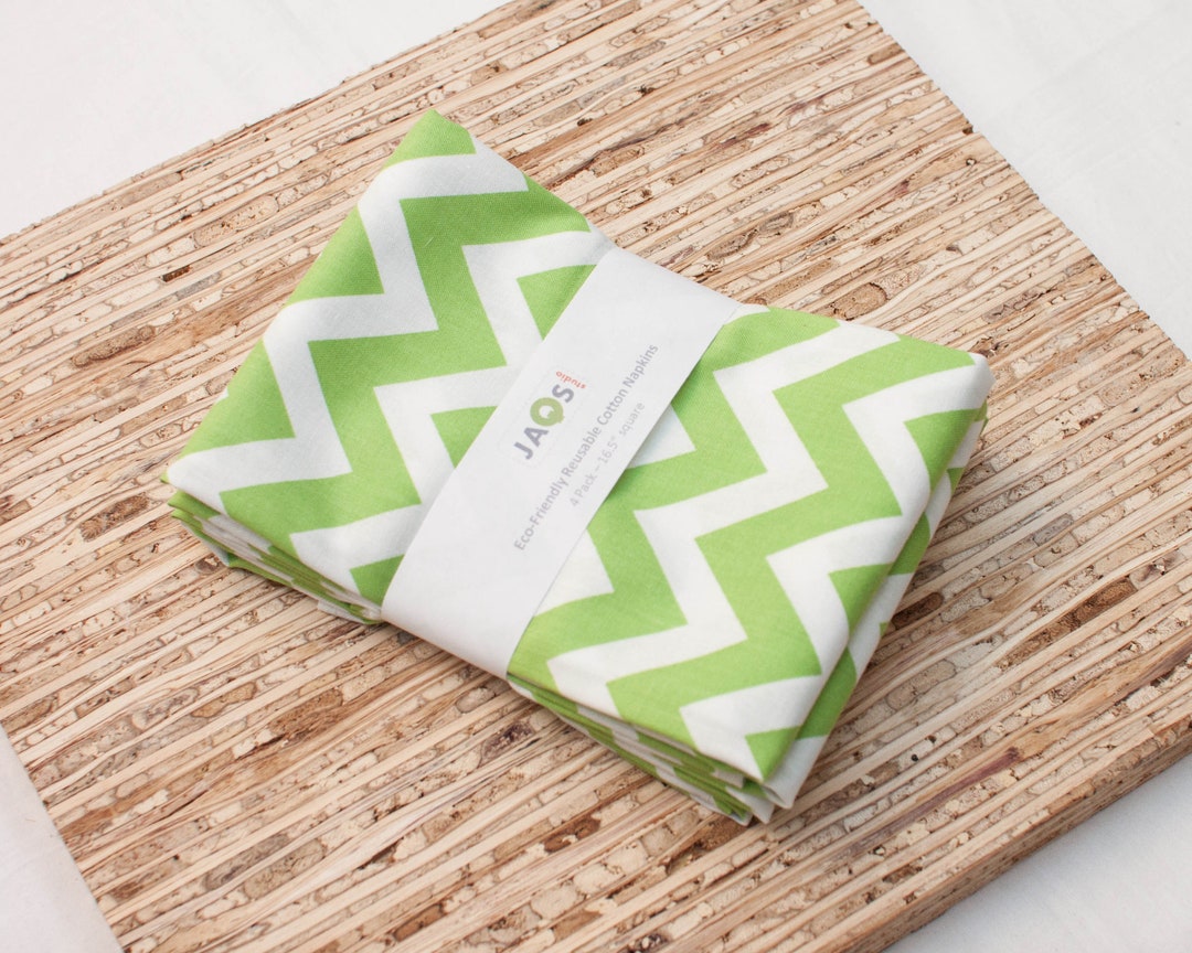 Large Cloth Napkins Set of 4 N6311 Zig Zag Chevron Etsy