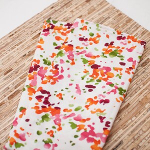 Large Cloth Napkins Set of 4 N8079 Colorful Spots Splash Reusable Fabric Napkins image 2