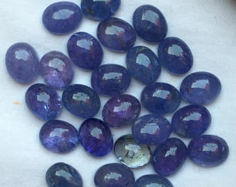 Wunderschöner Tansanit Cabochon Edelstein 25 Stück Wunderschöne Tansanit Cabochon Edelstein Beste Qualität Oval 94,85 karat 10x8mm