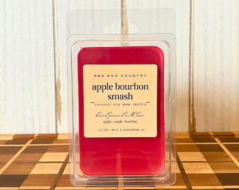 Apple Bourbon Smash Wax Melts: Spiced, Fruity & Boozy Soy Wax