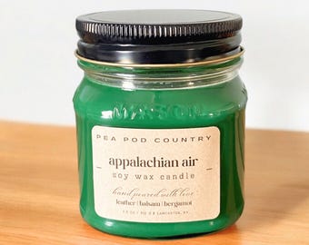Appalachian Air: Woodsy Mountain Candle | Fresh, Rugged Farmhouse Scented Soy Wax