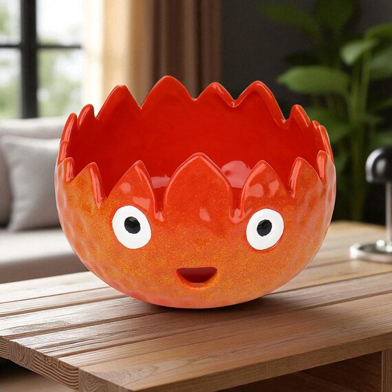 ZZFENGKR Flame Yarn Bowl – Decorative Storage Bowl For Yarn, Crafts, Or Home Décor