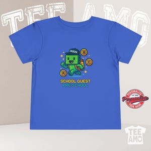 Preschool Gamer Shirt - Personalized Back to School T-Shirt for Boys & Girls - Custom Name Video Game School Tee