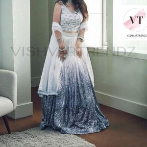 Lehenga Choli,Beautiful Embroidery Work Lehenga,Georgette silk lehenga sequins work and  Banglori satin silk blouse,Lehenga Choli For Women