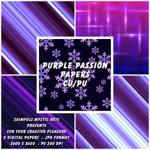 Purple Passion Digital Papers - Backgrounds - Textures