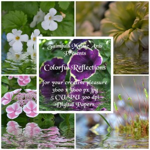 Colorful Reflections Digital Paper/Wallpaper/Backgrounds