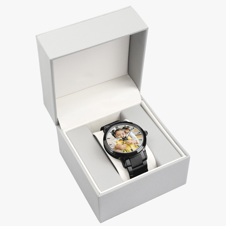 Custom Photo Automatic Watch with Steel Strap, Personalized Stainless Steel Watch, Anniversary Birthday Gift for Men Women imagen 6
